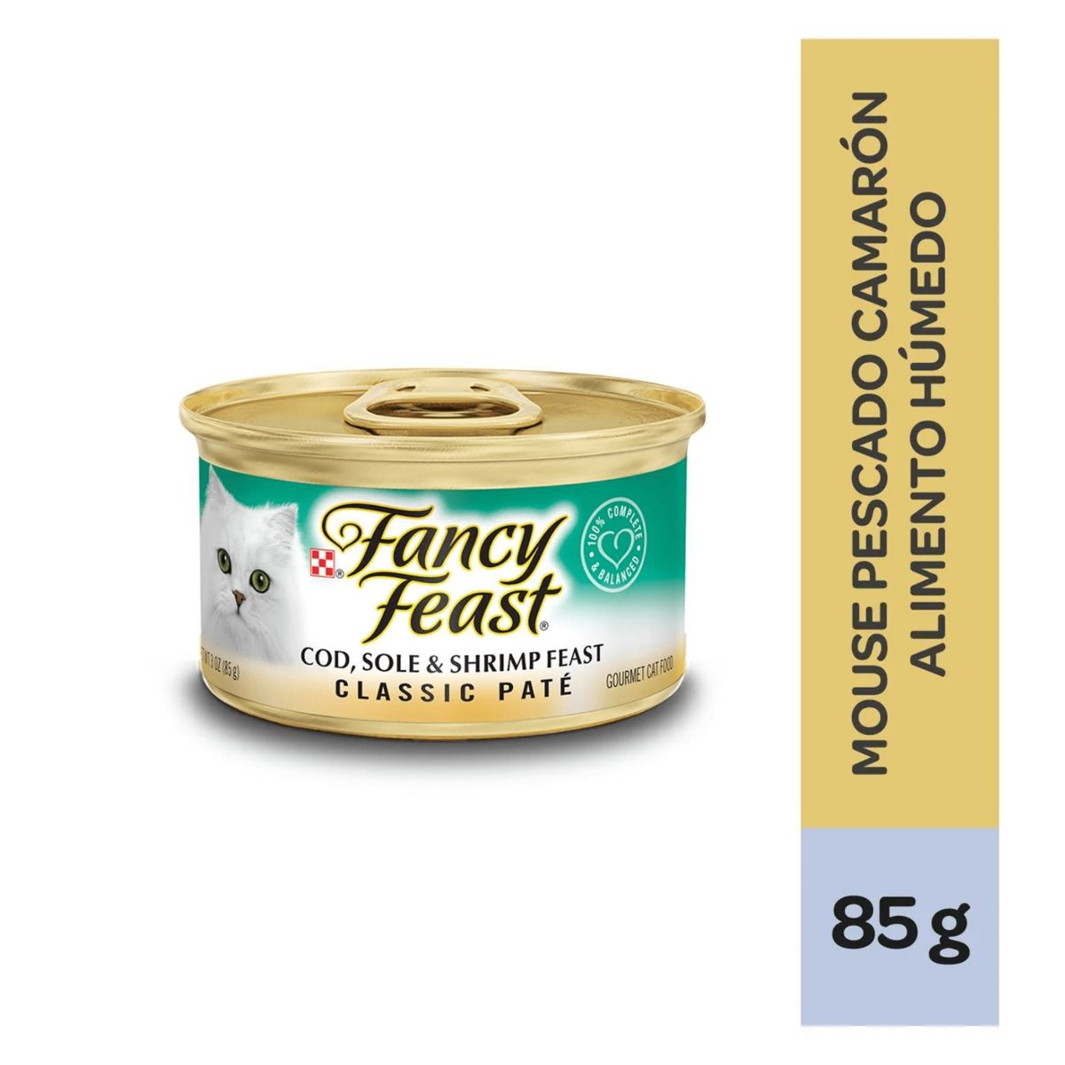 FANCY FEAST - Alimento Húmedo Gatos Fancy Feast Pescado Camarón Lata 85 g