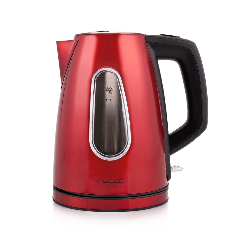 RECCO - Hervidor 1.7L Acero Inoxidable Rojo