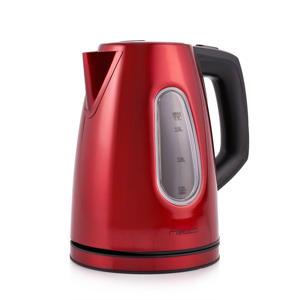 RECCO - Hervidor 1.7 L Acero Inoxidable Rojo