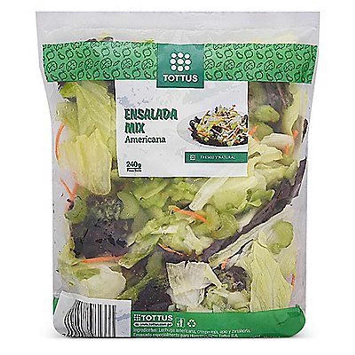 TOTTUS - Ensalada Mix Americana Tottus 240 g