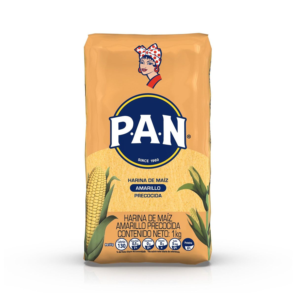 PAN - Harina de Maíz PAN Amarillo Precocida Empaque 1 Kg