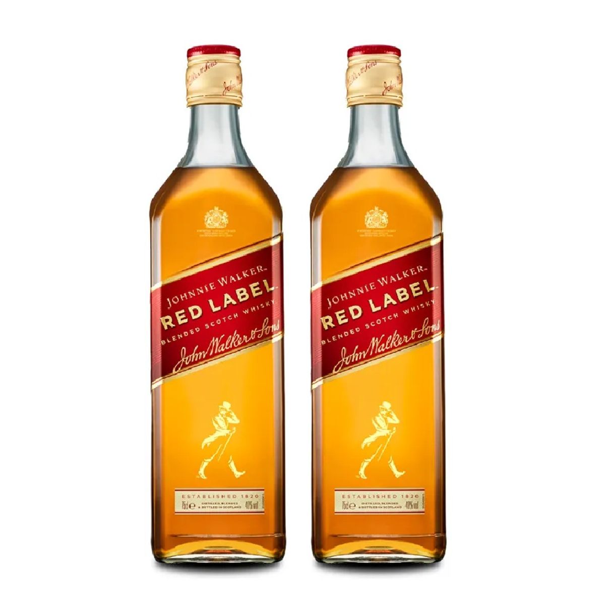 JOHNNIE WALKER - Whisky Johnnie Walker Red Label Pack 2 Botellas 750 mL