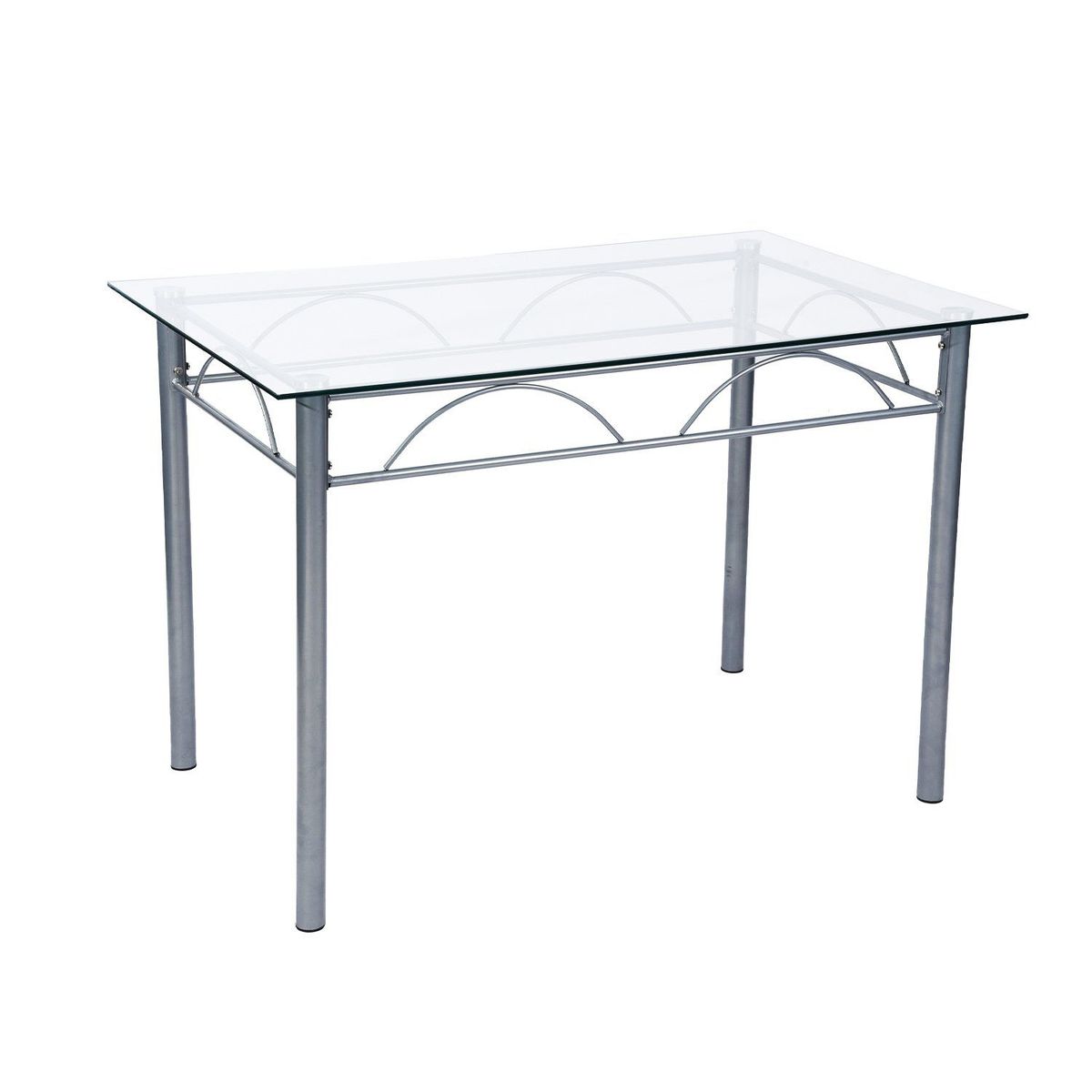 CASA JOVEN - Juego de Comedor Vidrio 4P Negro 110x70x75Cm