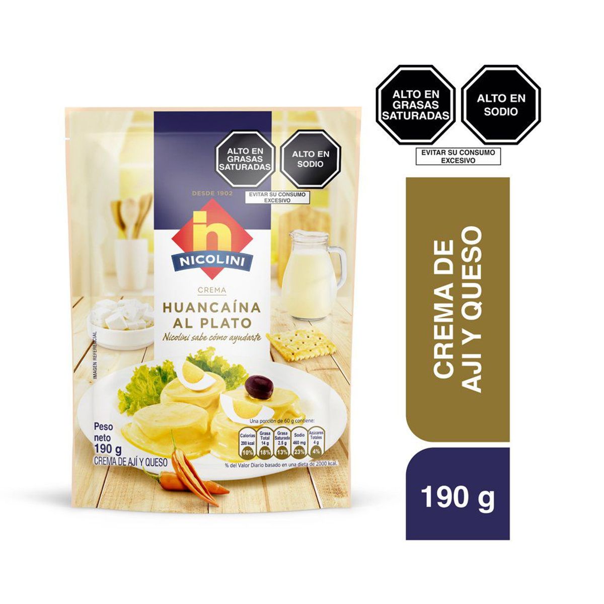 NICOLINI - Crema Huancaína Nicolini Doypack 190 g