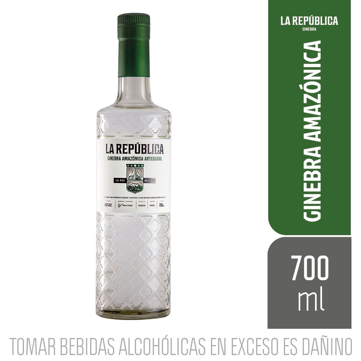 LA REPUBLICA - Ginebra Amazónico La República Botella 700 mL