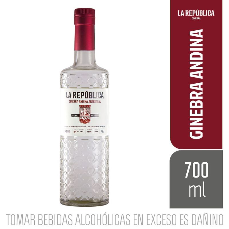 LA REPUBLICA - Gin La Republica Andino Cuatro Gallos 700 mL
