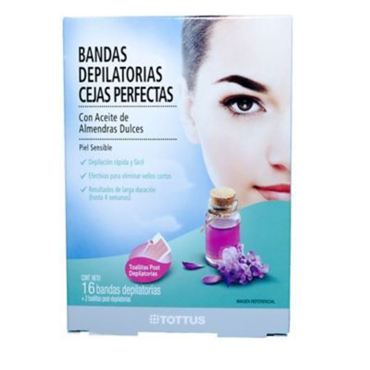 TOTTUS - Bandas Depilatorias Cejas Perfectas Tottus Caja 16 Und