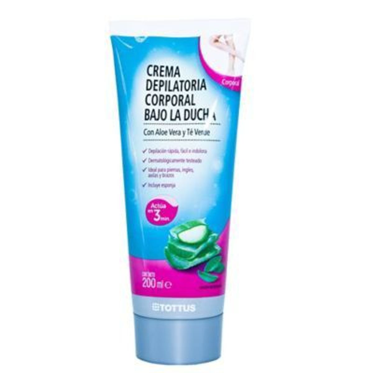 TOTTUS - Crema Depilatoria para Ducha Tottus Mujer Envase 200 mL