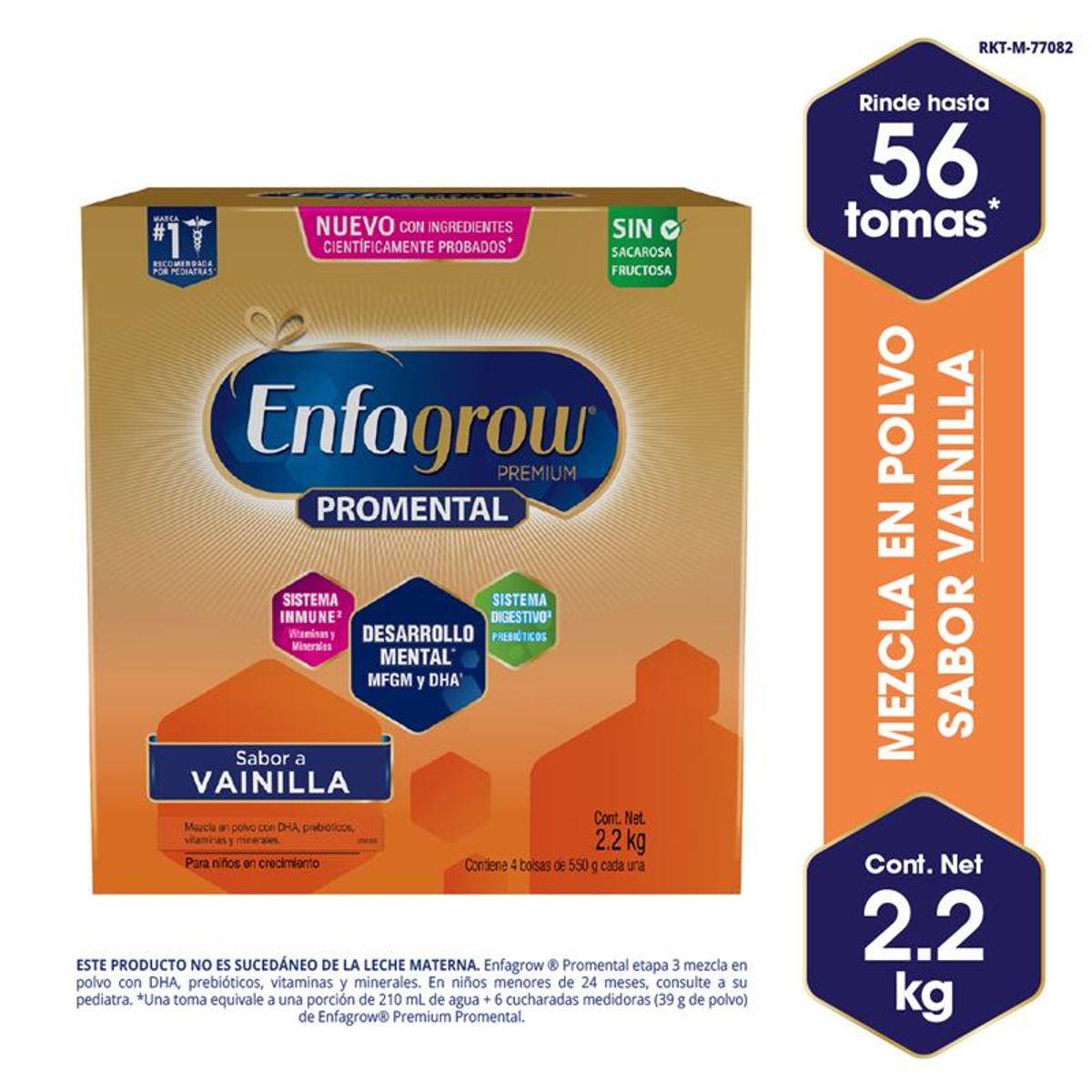 ENFAGROW - Fórmula Infantil Enfagrow Promental Vainilla Caja 2.2 Kg