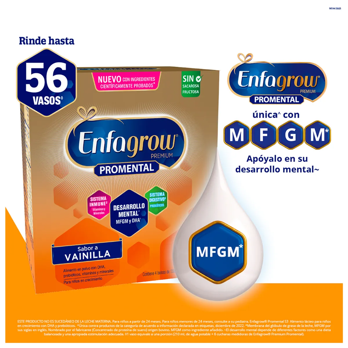 ENFAGROW - Fórmula Infantil Enfagrow Promental Vainilla Caja 2.2 Kg