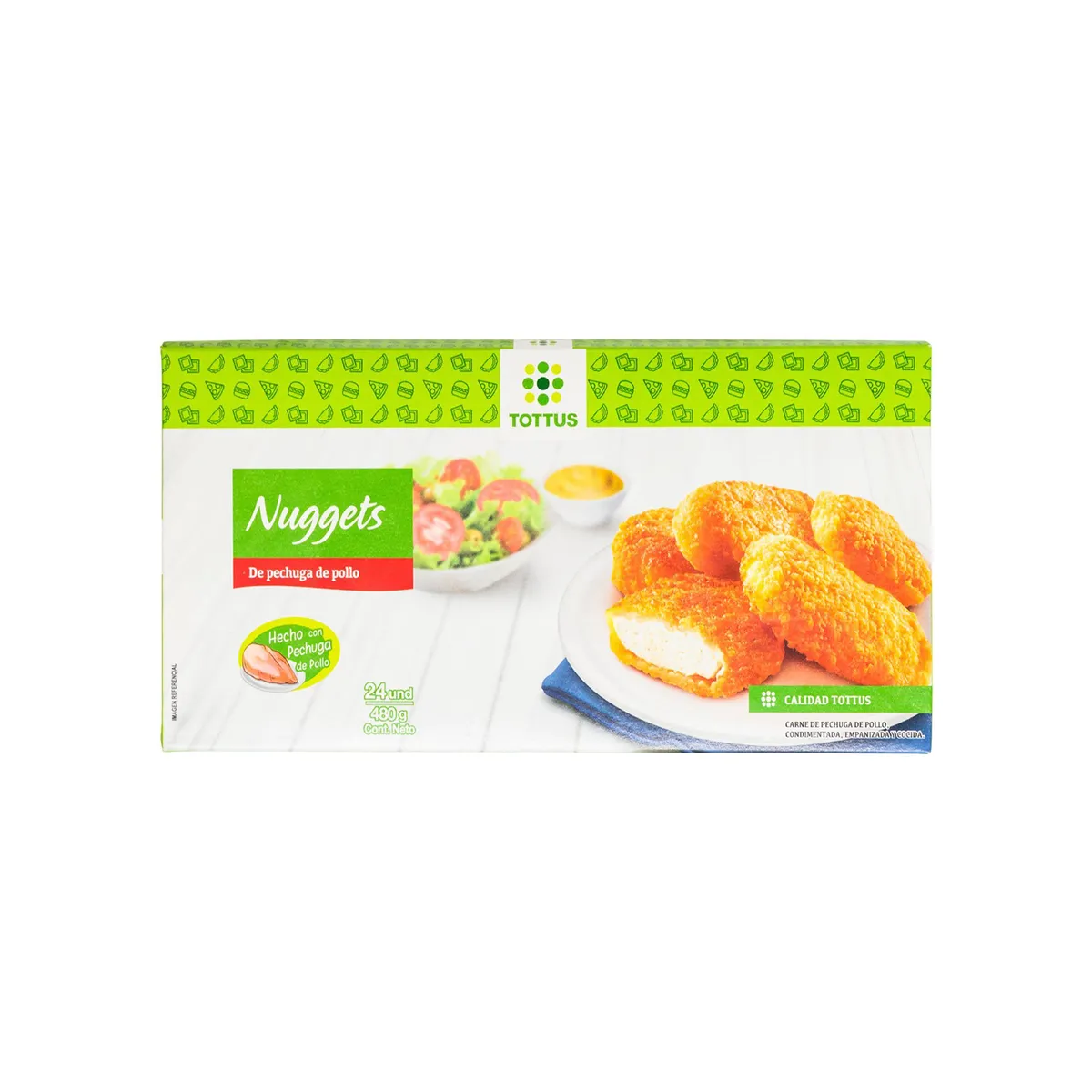 TOTTUS - Nuggets de Pollo Tottus Caja 24 Und