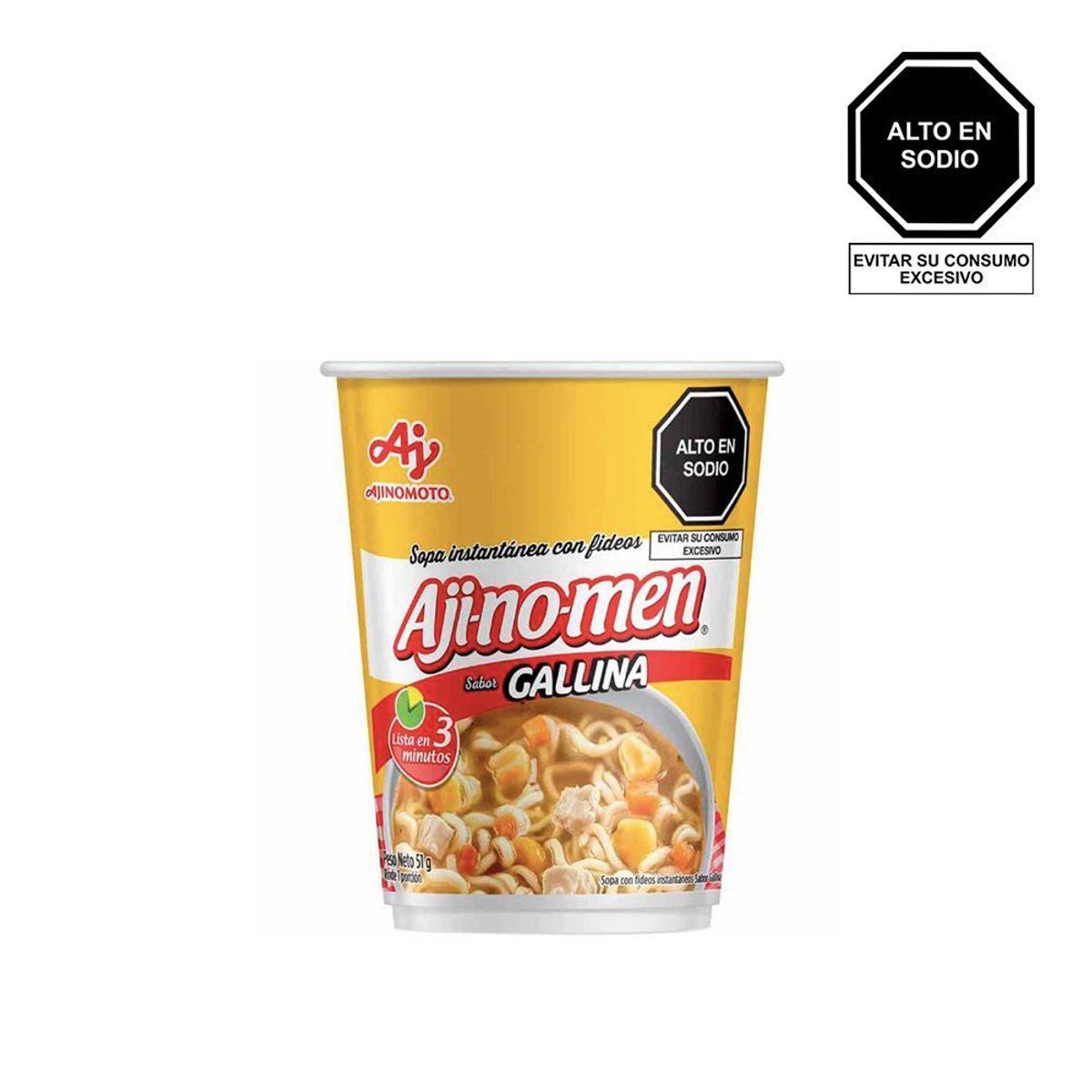 AJINOMEN - Sopa Instantánea Ajinomen Vaso Sabor Gallina Envase 51 g