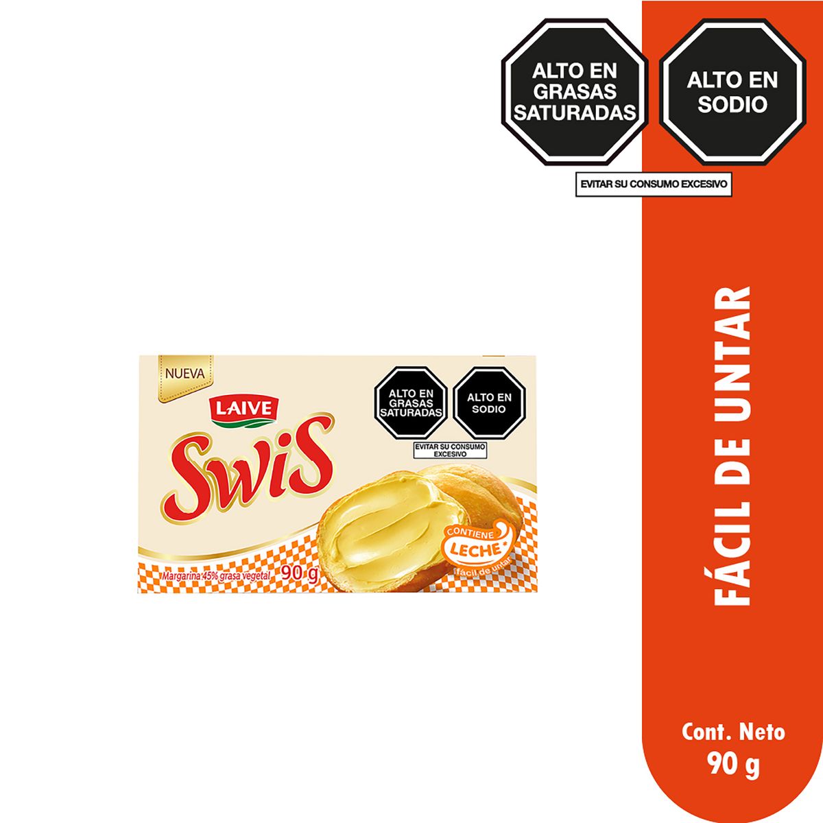 LAIVE - Margarina Laive Swiss en Barra Empaque 90 g