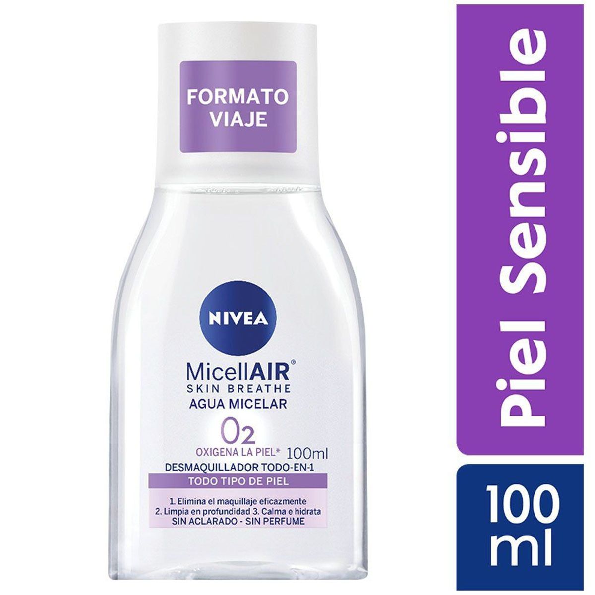 NIVEA - Desmaquillante Micelar 3 en 1 Nivea Envase 100 mL