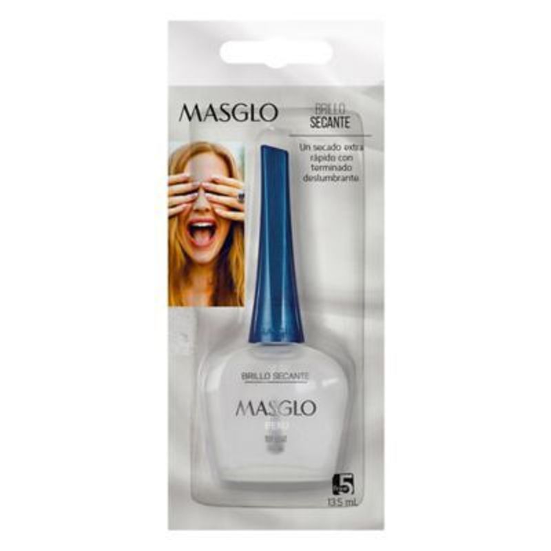 MASGLO - Esmalte Uñas Masglo Brillo Secado Rápido Envase 13.5 mL