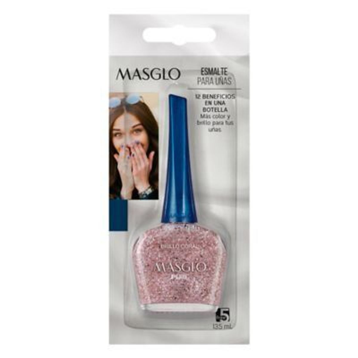 MASGLO - Esmalte Brillo Masglo Coral Envase 13.5 mL