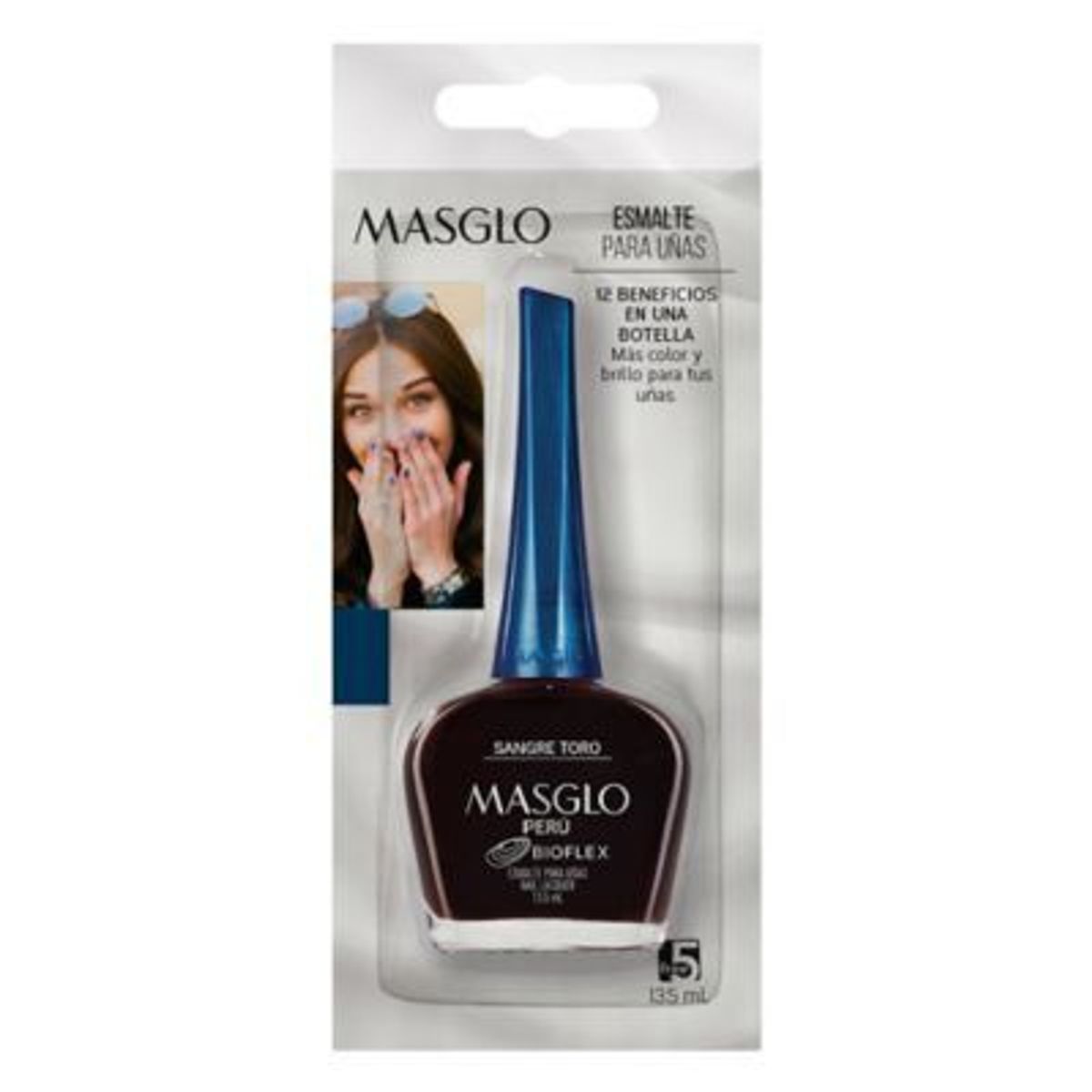 MASGLO - Esmalte Masglo Tono Sangre Toro Envase 13.5 mL