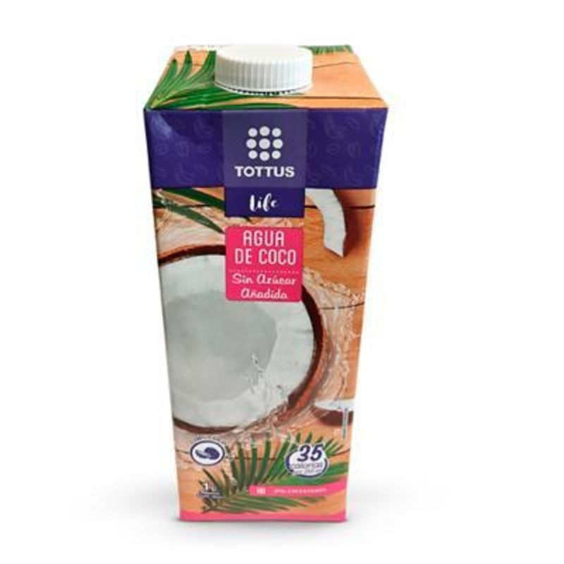 TOTTUS LIFE - AGUA DE 100% COCO X 1 LT