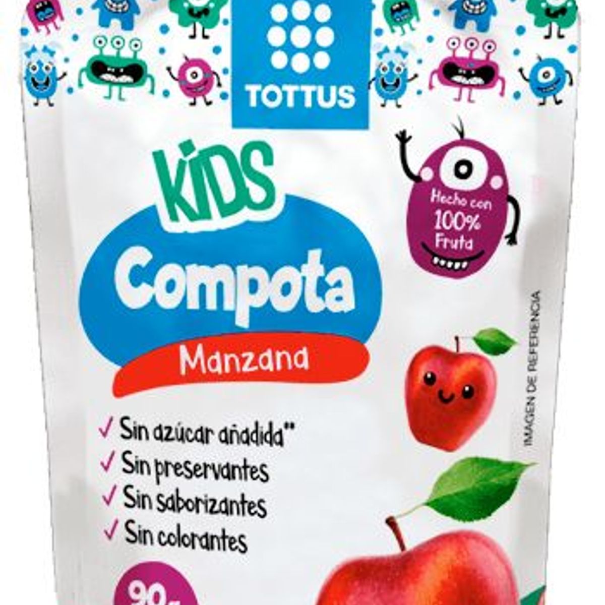 TOTTUS BEBE - Compota de Manzana Tottus Bebé Doypack 90 g