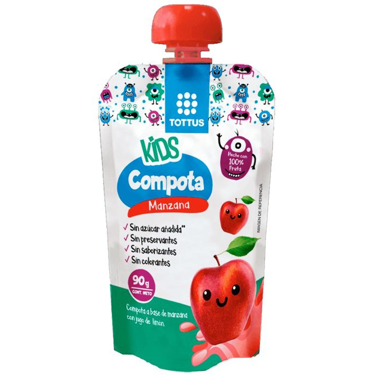 TOTTUS BEBE - Compota de Manzana Tottus Bebé Doypack 90 g