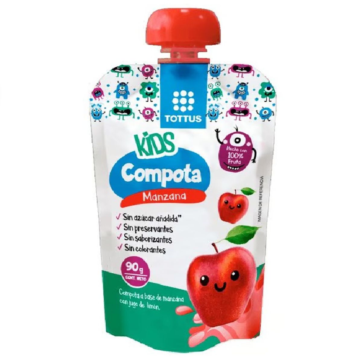 TOTTUS BEBE - Compota de Manzana Tottus Bebé Doypack 90 g