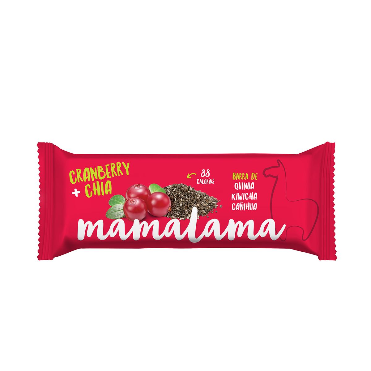 MAMALAMA - Barra Energética Mamalama Cranberry y Chía Caja 5 Und