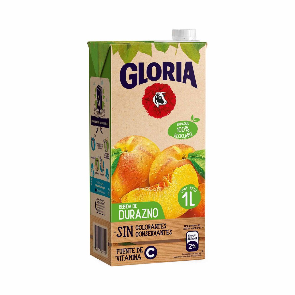 GLORIA - Bebida Gloria Durazno Caja 1 L