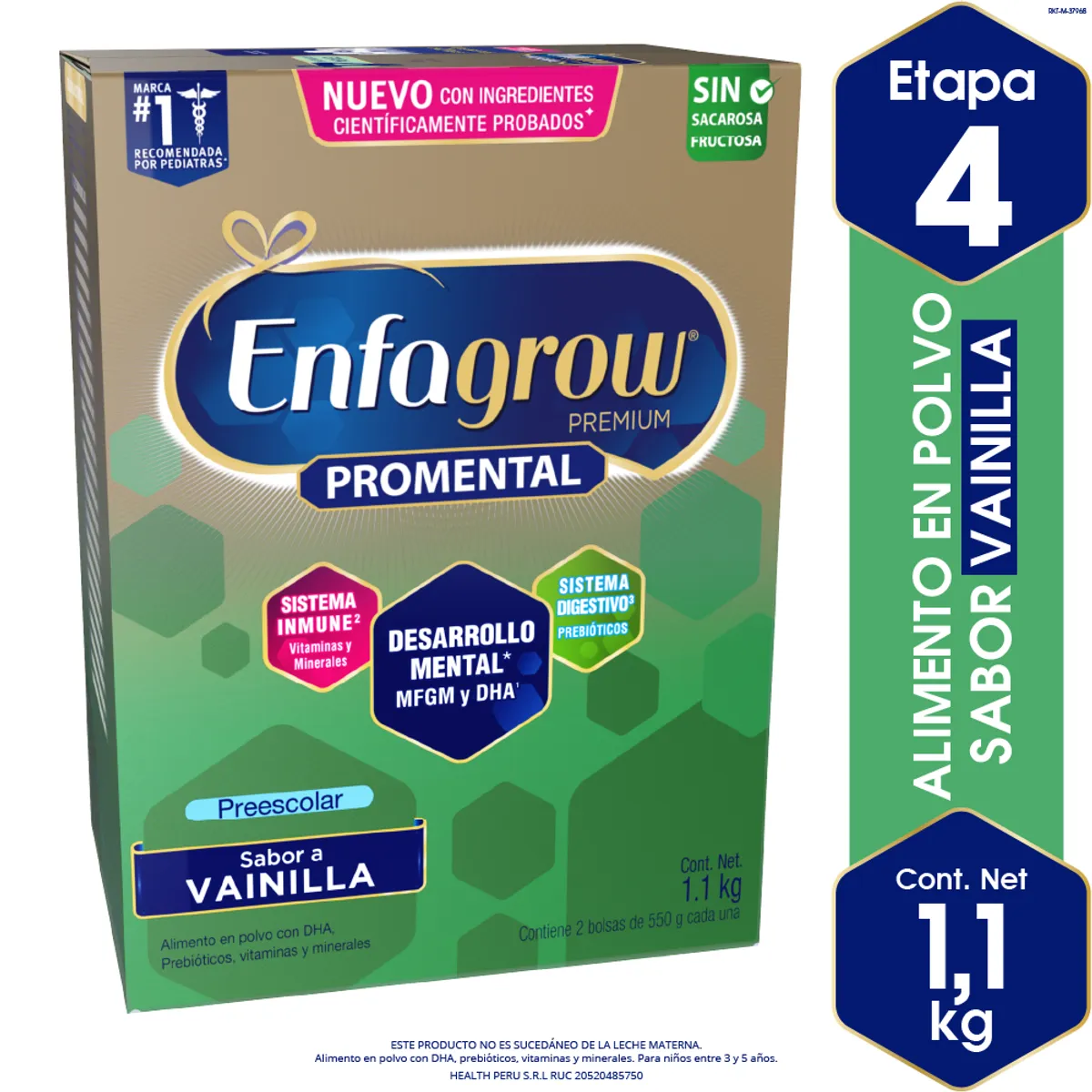 ENFAGROW - Fórmula Infantil Enfagrow Promental Preescolar Vainilla Lata 1.1 Kg