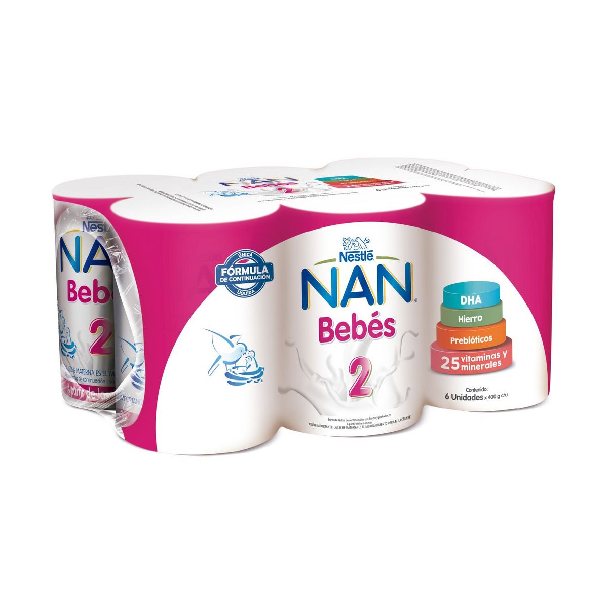 NAN - Sixpack Fórmula Láctea Líquida Nan 400 g