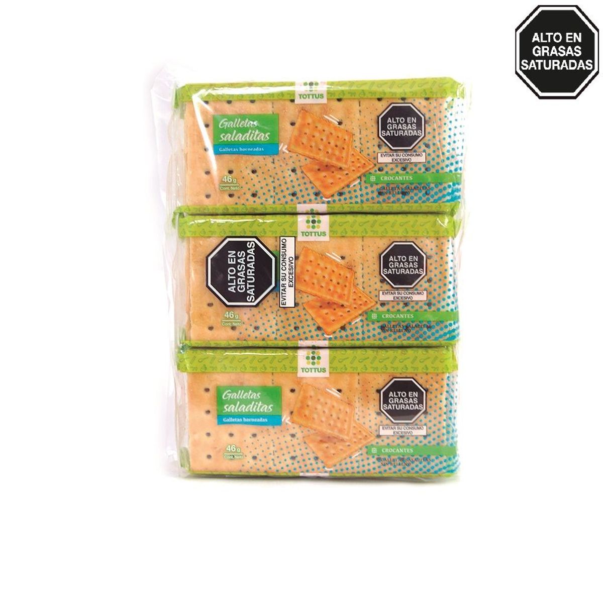 TOTTUS - Galletas Tottus Saladitas Bolsa 6 Und