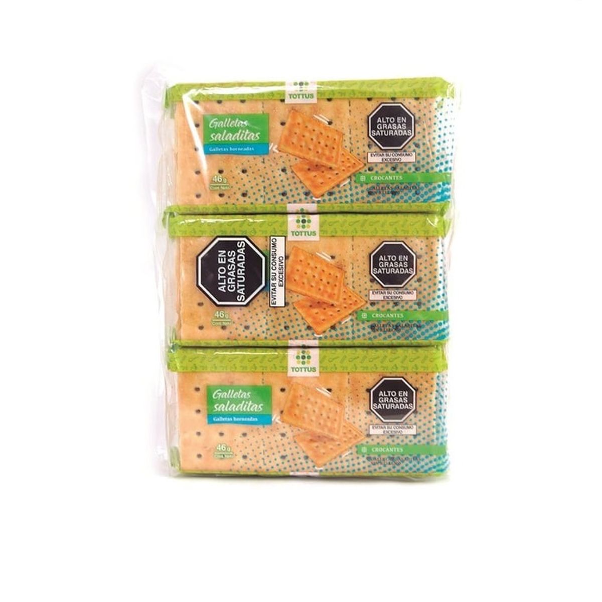 TOTTUS - Galletas Tottus Saladitas Bolsa 6 Und
