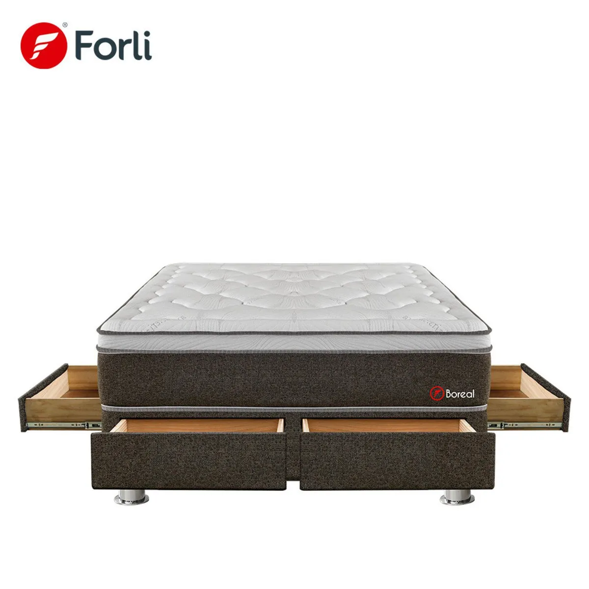 FORLI - Cama Boreal Pocket 4 Cj 2Plz+2Alm+Prot