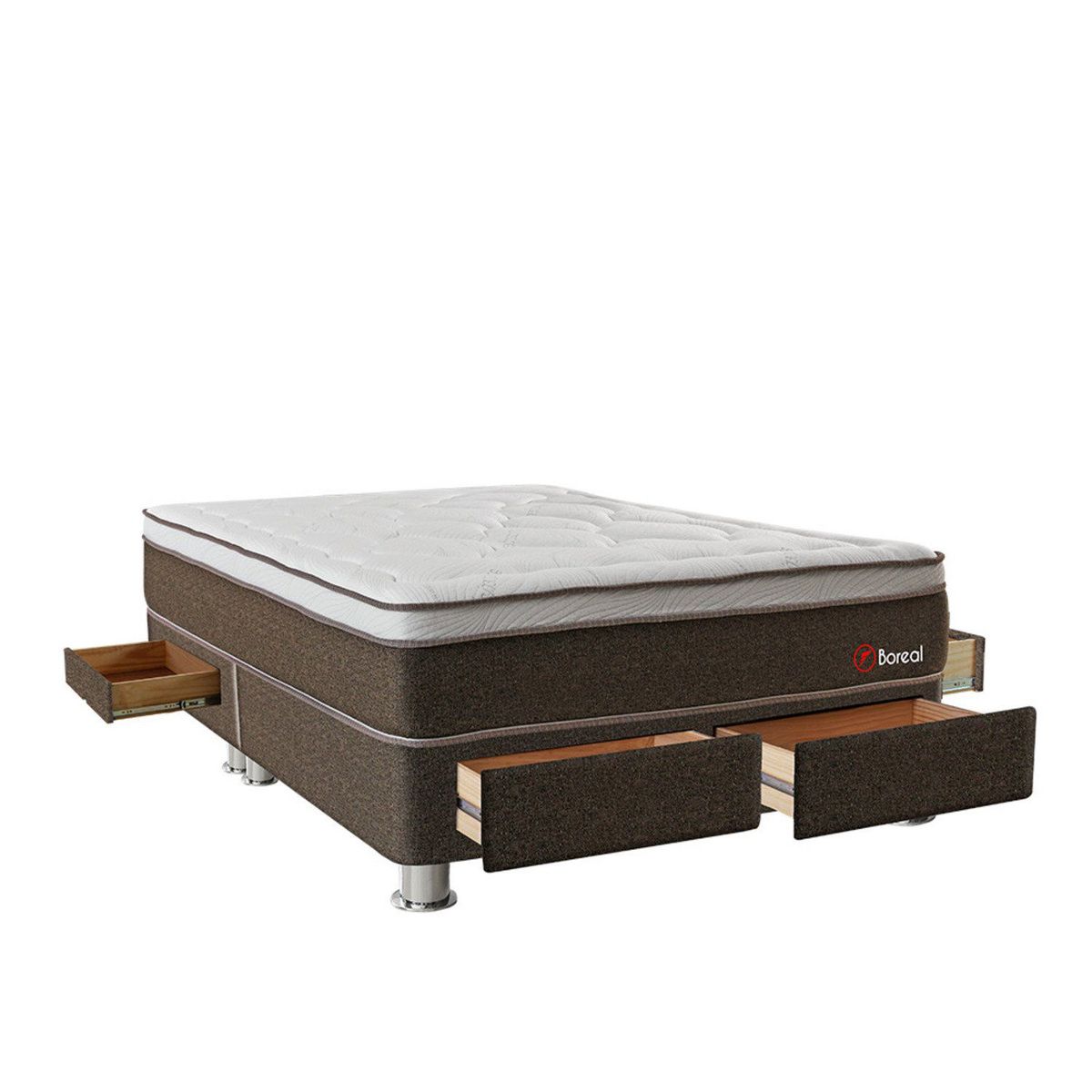 FORLI - Cama Boreal Pocket 4Cj Queen+2Alm+Prot