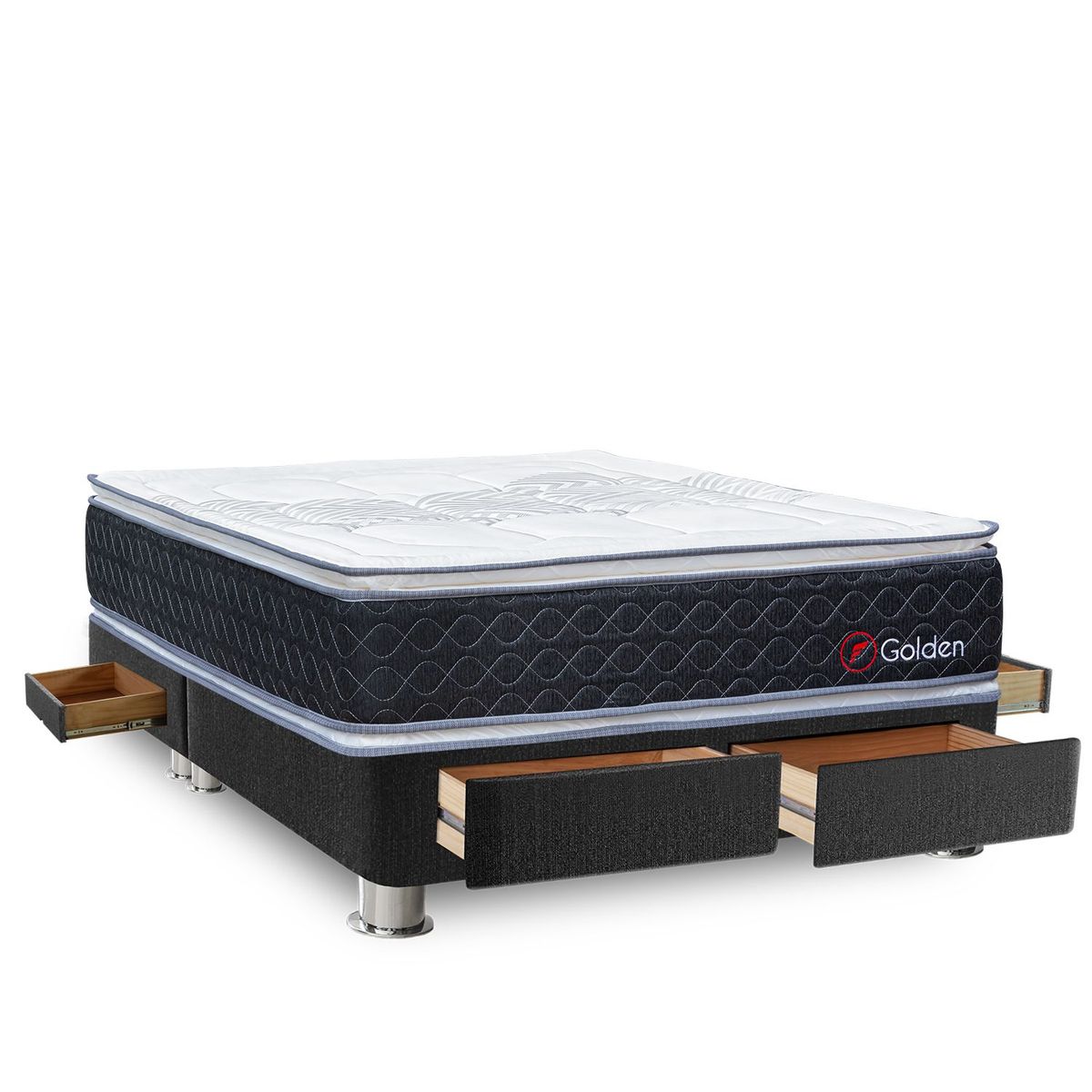 FORLI - Cama Golden Pocket 4 Cj Queen+2Alm+Prot