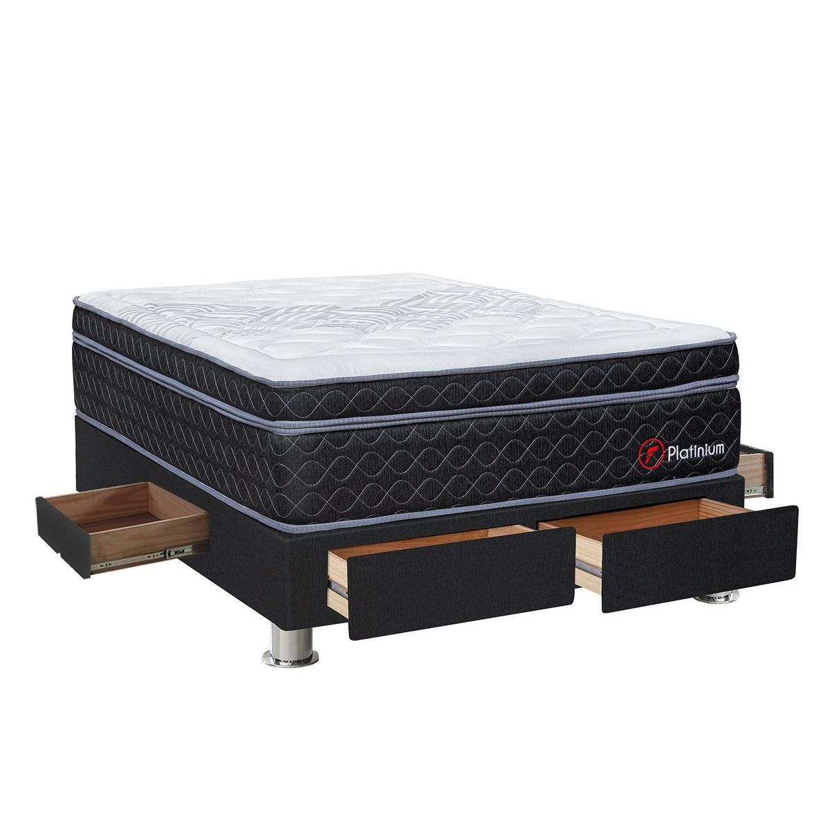 FORLI - Cama Platinium Pockt 4 Cj 2Plz+2Alm+Prot