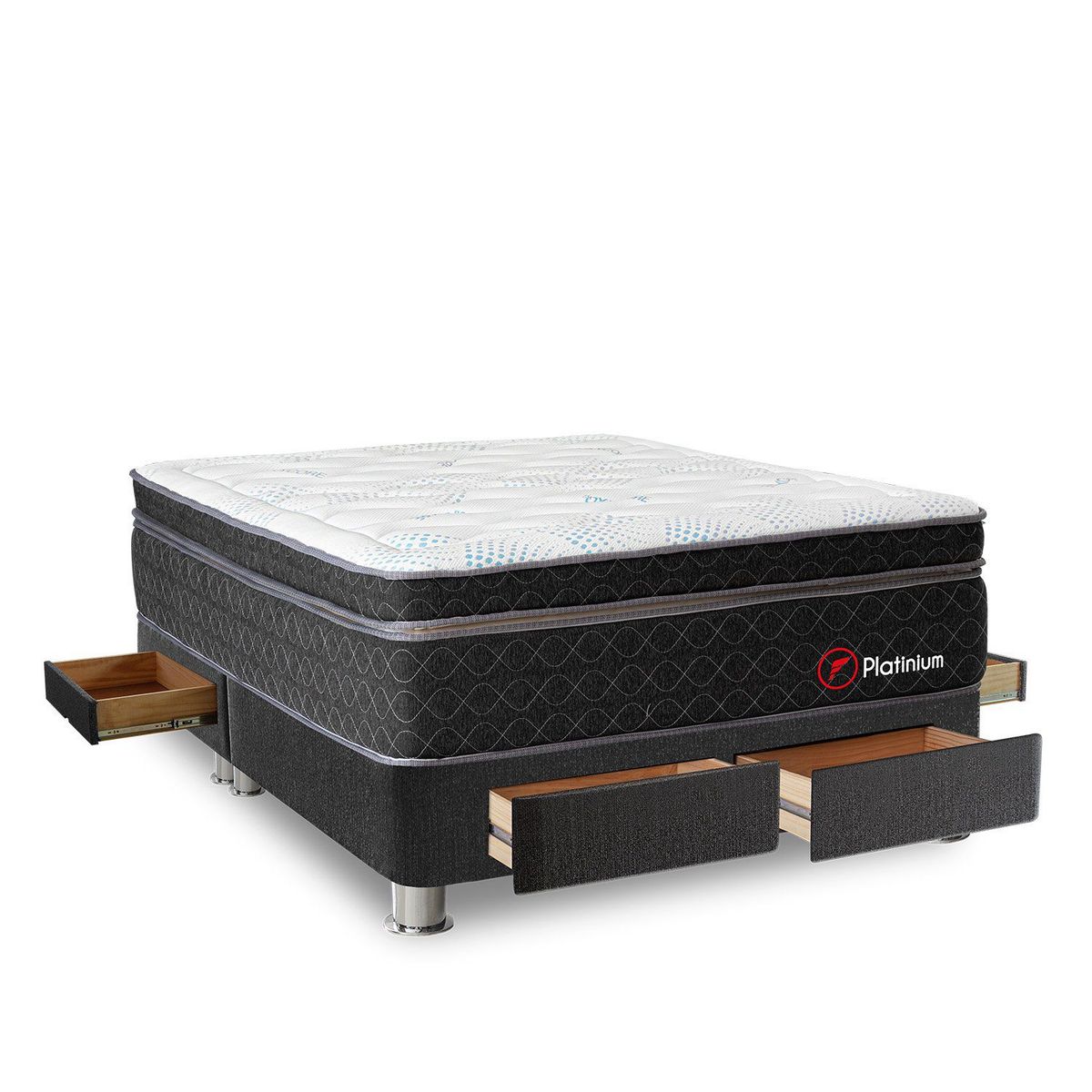 FORLI - Cama Platiniu Pockt 4 Cj Queen+2Alm+Prot