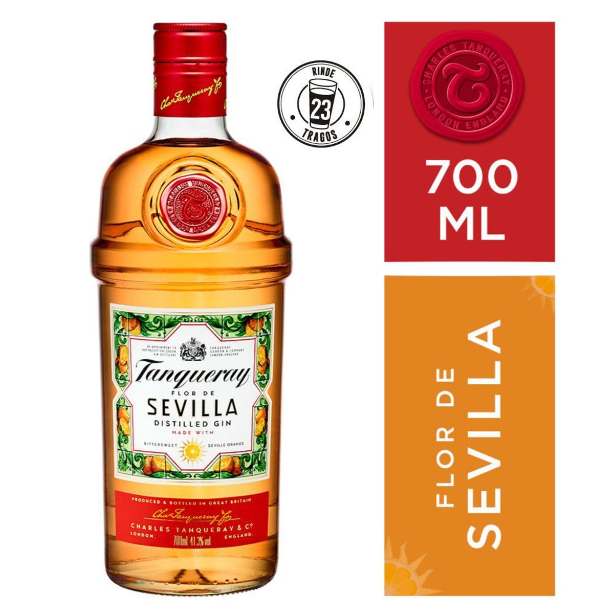 TANQUERAY - Gin Tanqueray Flor de Sevilla Botella 700 mL