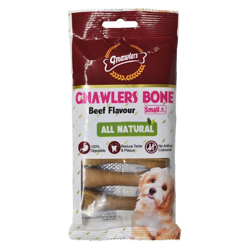 GNAWLERS - Hueso de Carne para Perros GNawlers Bone 6 Unidades