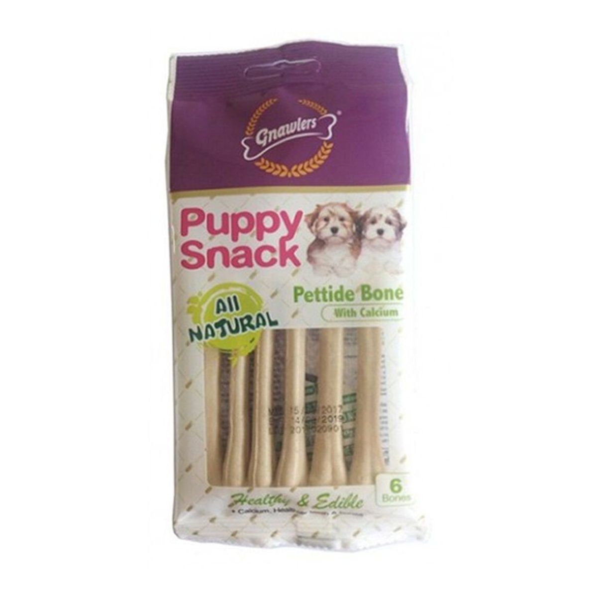 GNAWLERS - Snack Perros Gnawlers Hueso de Leche Empaque 6 Und
