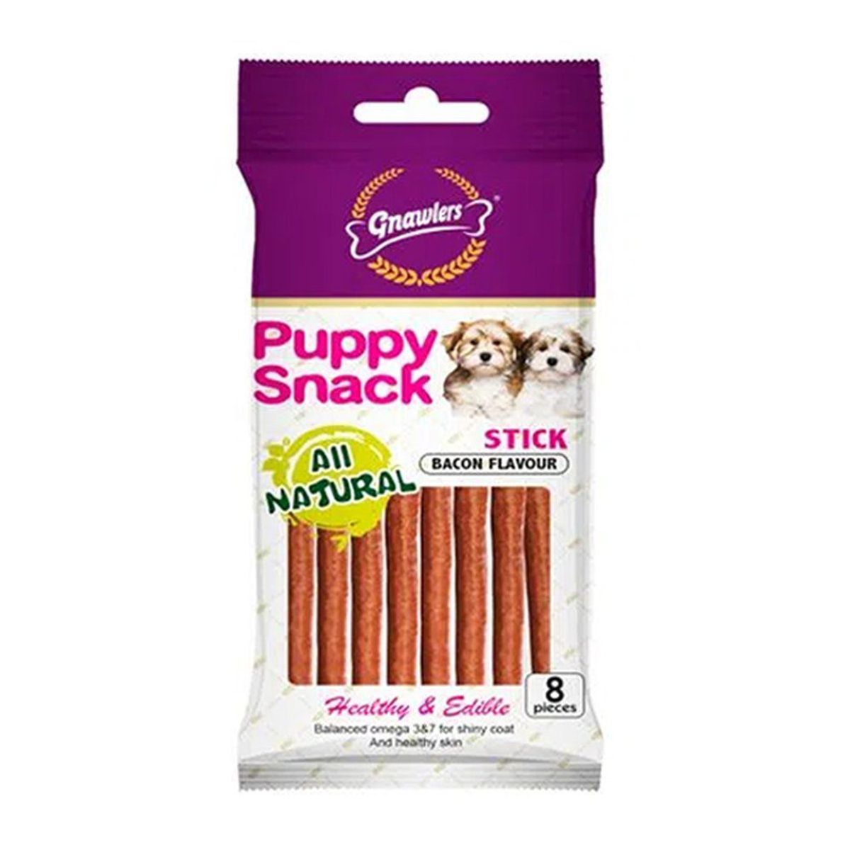 GNAWLERS - Snack Perros Gnawlers Sticks Sabor Tocino Empaque 8 Und