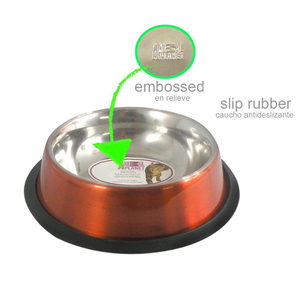ANIMAL PLANET - Plato para Gatos Animal Planet Acero Inoxidable