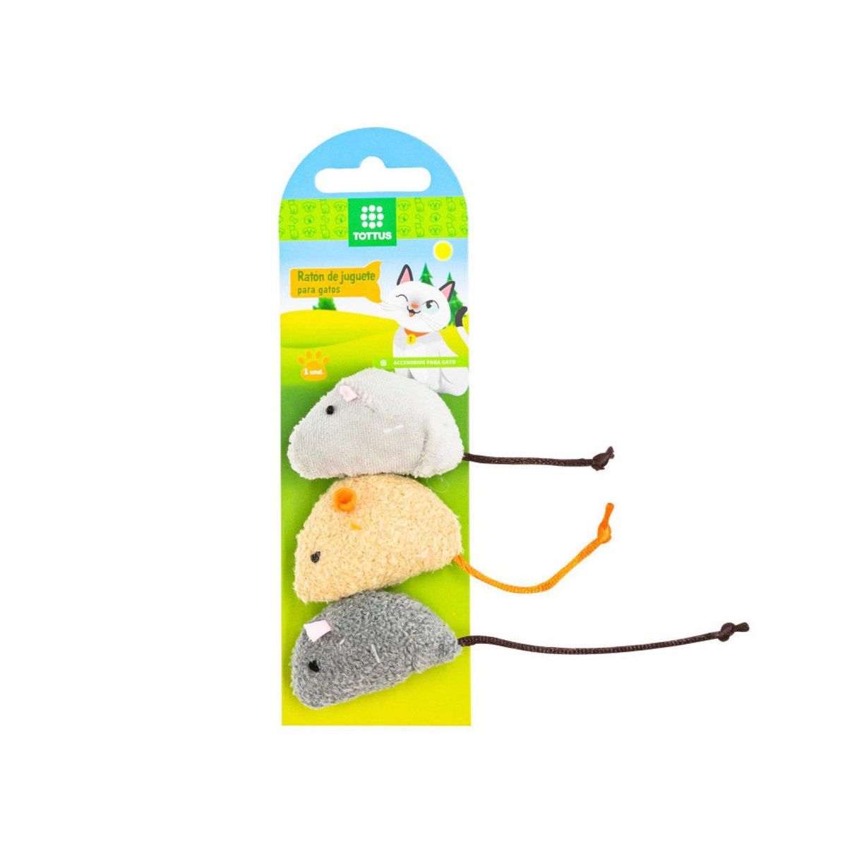 TOTTUS - Ratón De Juguete Para Gatos Tottus 3 Unidades