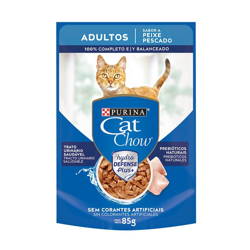 CAT CHOW - Alimento húmedo para Gatos Cat Chow Adultos Pescado 85gr