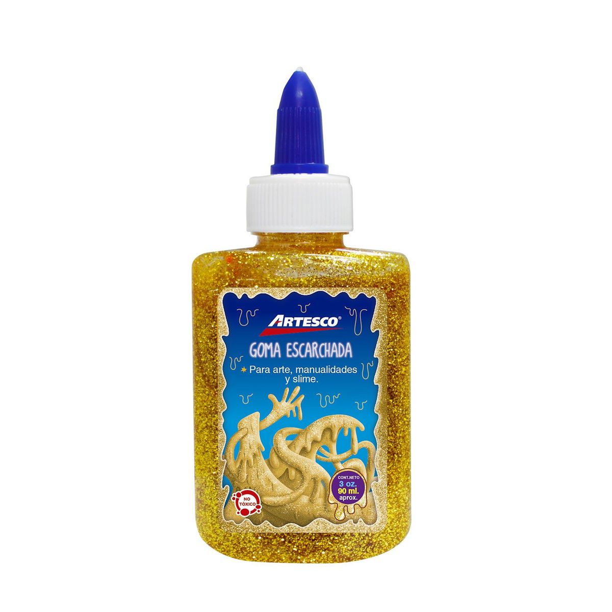 ARTESCO - Goma Artesco Con Escarcha Dorada Envase 3 oz