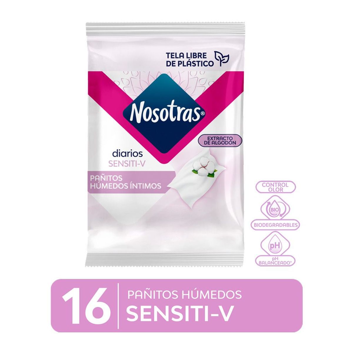 NOSOTRAS - Pañitos Íntimos Nosotras Sensiti V Empaque 16 Und