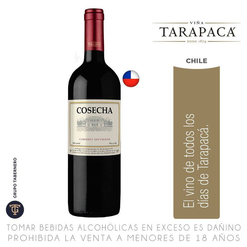 TARAPACA - Vino Tinto Cabernet Sauvignon 750 mL