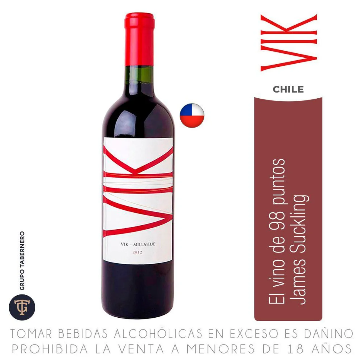 VIK - Vino Vik Millahue Botella 750 mL