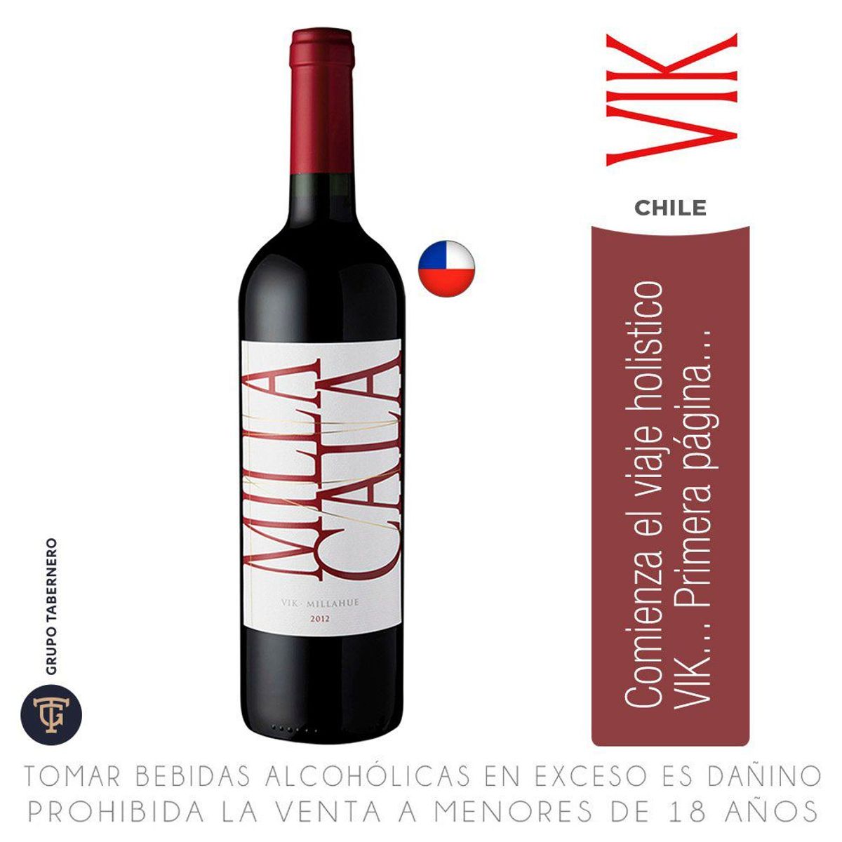 VIK - Vino Vik Millahue Cala Botella 750 mL