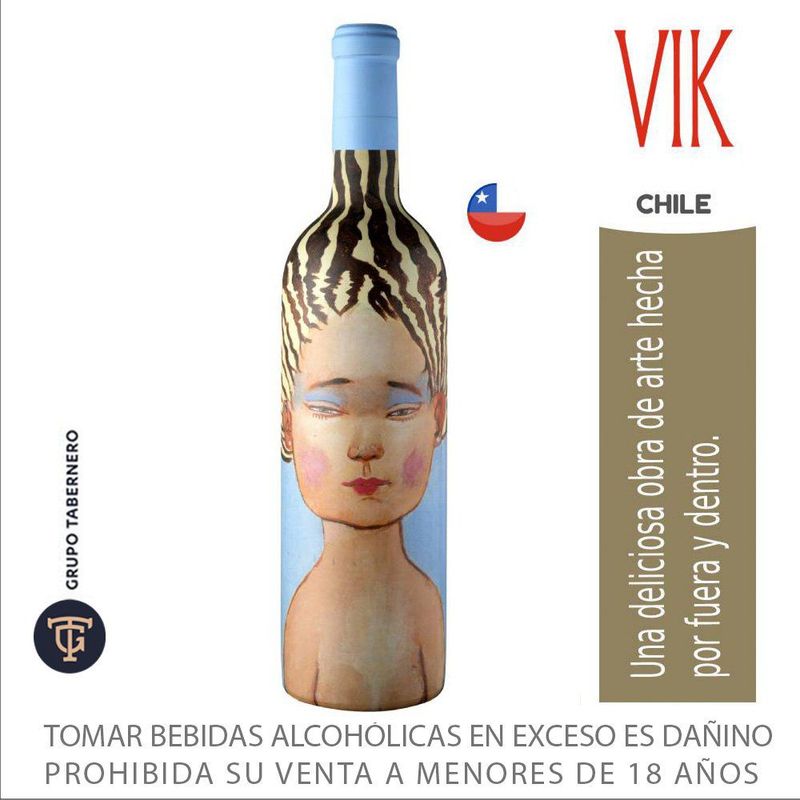 VIK - Vino Vik Tinto Piu Belle Botella 750 mL