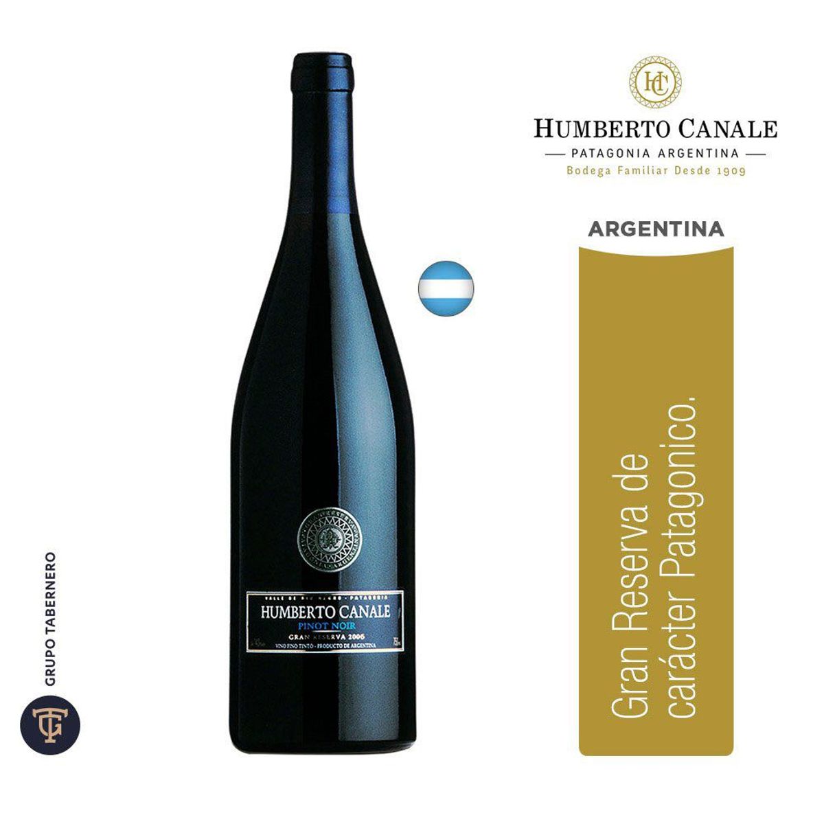 HUMBERTO CANALE - Vino Humberto Canale Gran Reserva Pinot Noir Botella 750 mL